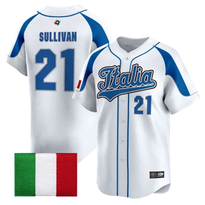 Brett Sullivan Jersey #21 Team Italy 2026 World Baseball Classic Stitched - Image 3