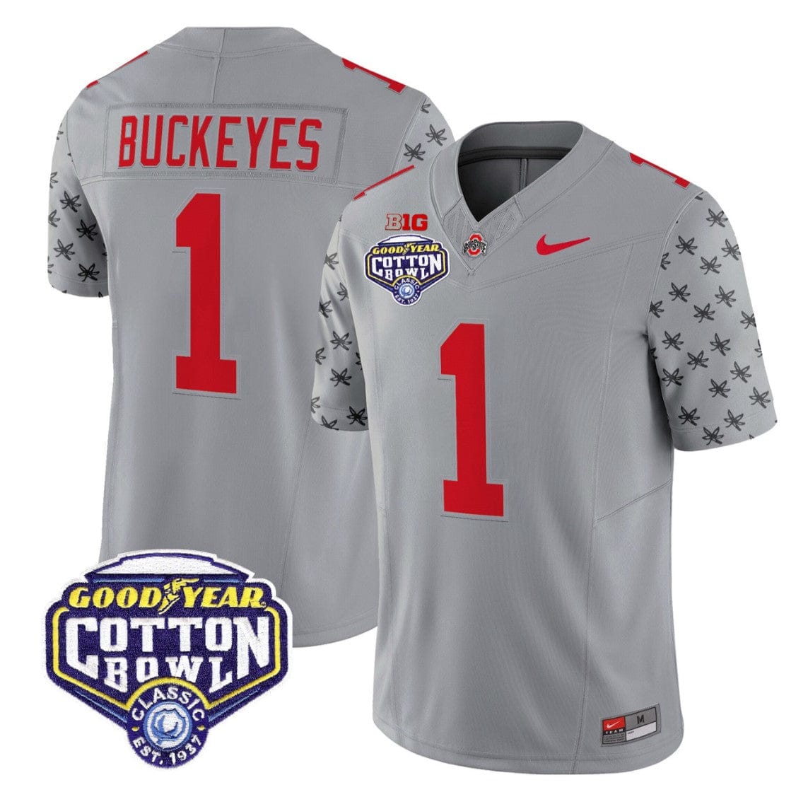 Buckeyes Jersey #1 Ohio State 2025 Cotton Bowl Patch Limited Stitched - Image 3