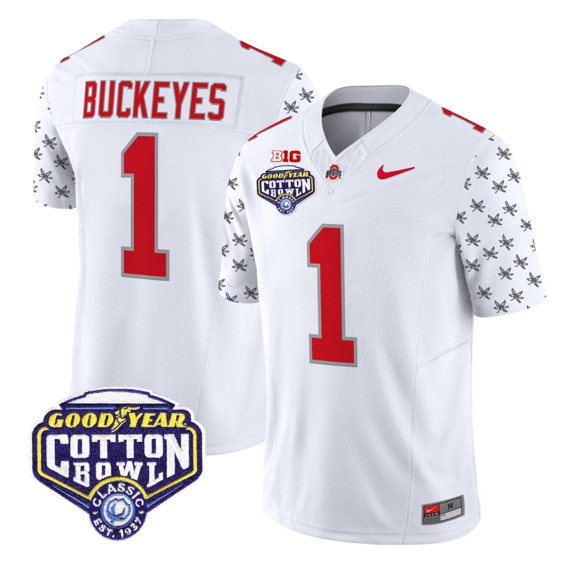 Buckeyes Jersey #1 Ohio State 2025 Cotton Bowl Patch Limited Stitched - Image 5