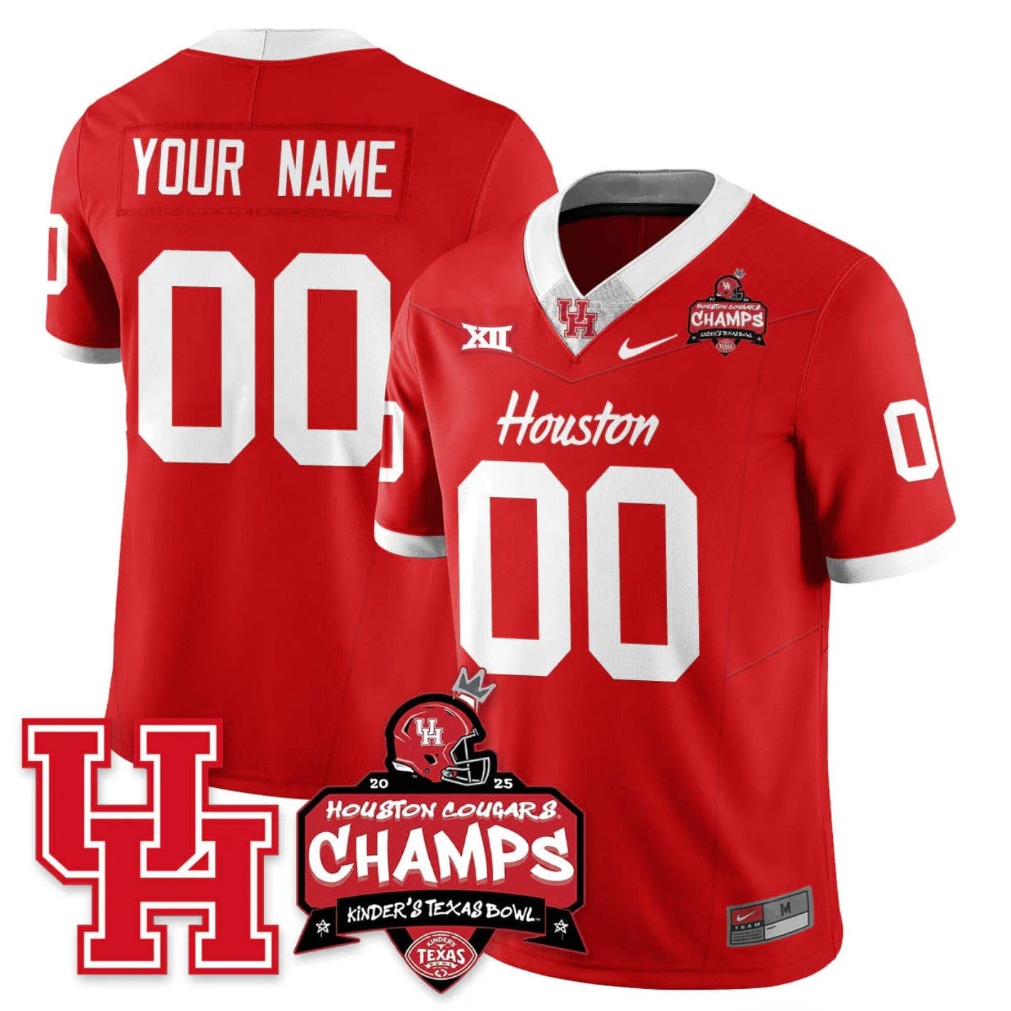 Custom Houston Cougar Jersey 2025 Kinder's Texas Bowl Champions Stitched - Image 2