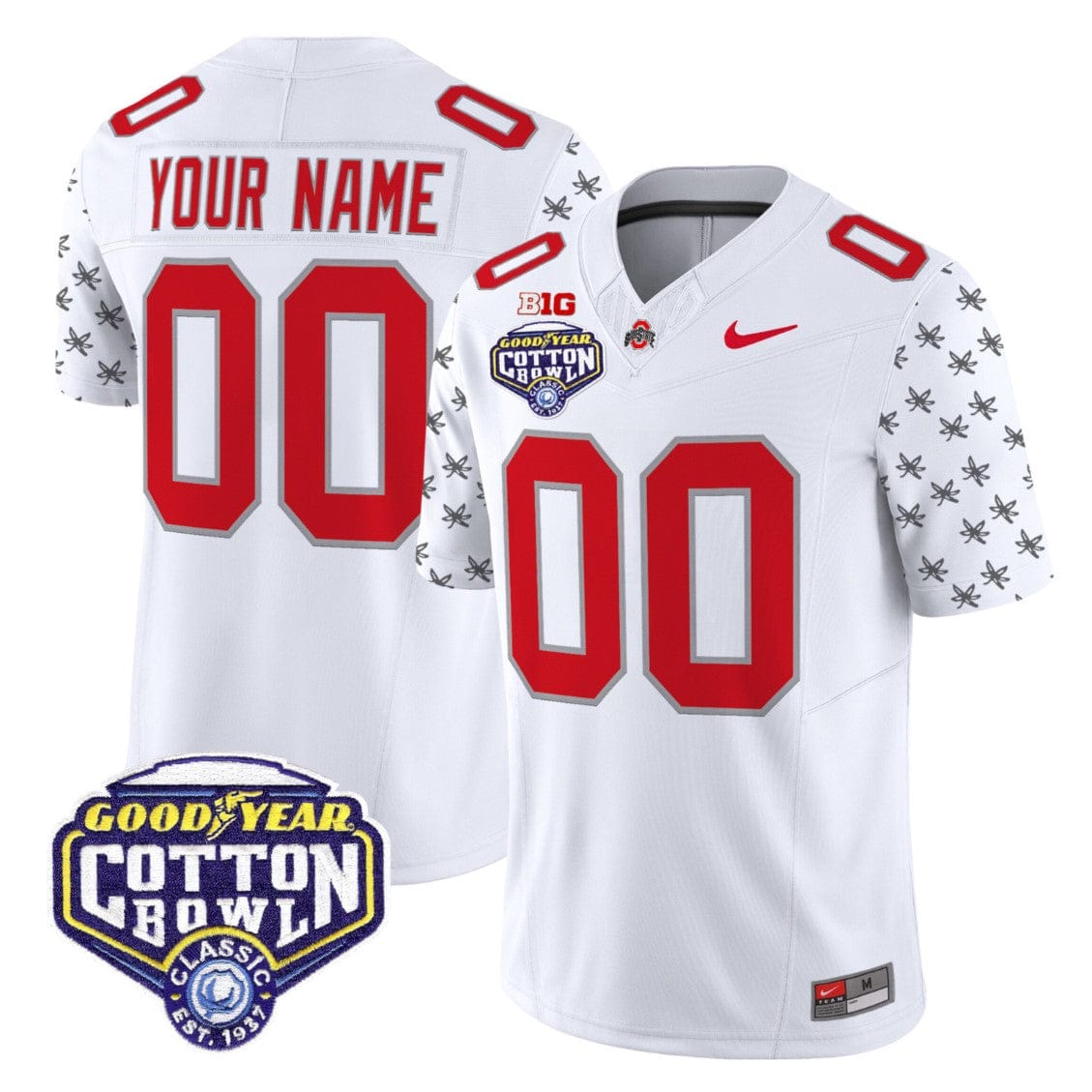 Custom Ohio State Jersey Name, Number 2025 Cotton Bowl Patch Stitched - Image 3