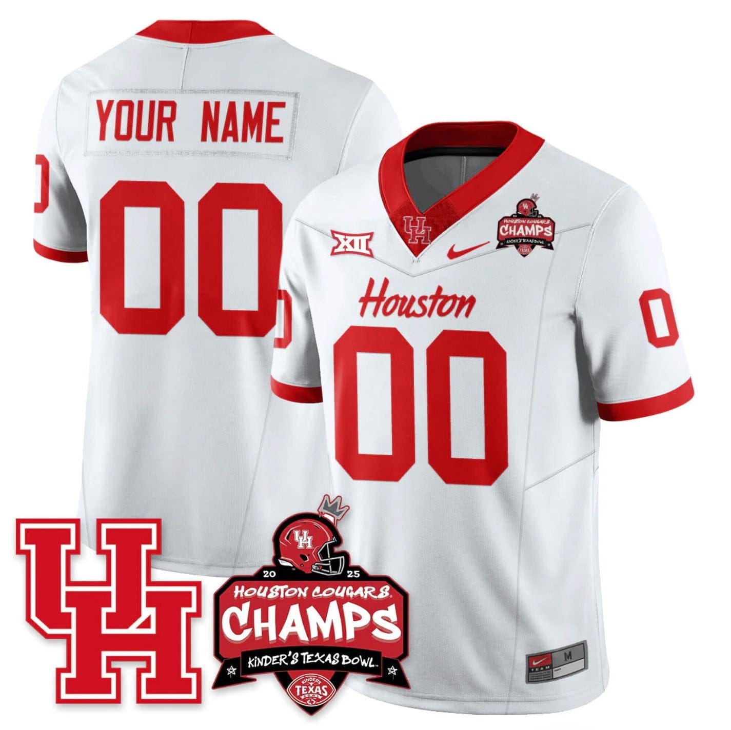 Custom Houston Cougar Jersey 2025 Kinder's Texas Bowl Champions Stitched - Image 5