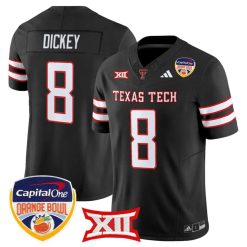 Alternative view of Cameron Dickey Jersey #8 Texas Tech 2025 Orange Bowl Patch V2 Stitched