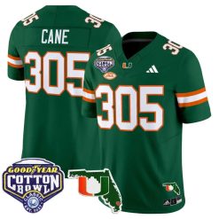 Alternative view of Cane Jersey #305 Miami Hurricanes 2025 Cotton Bowl Florida Patch Stitched