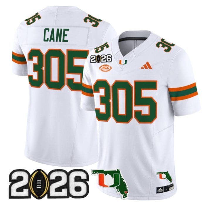 Cane Jersey #305 Miami Hurricanes 2026 CFP Final Florida Stitched - Image 5