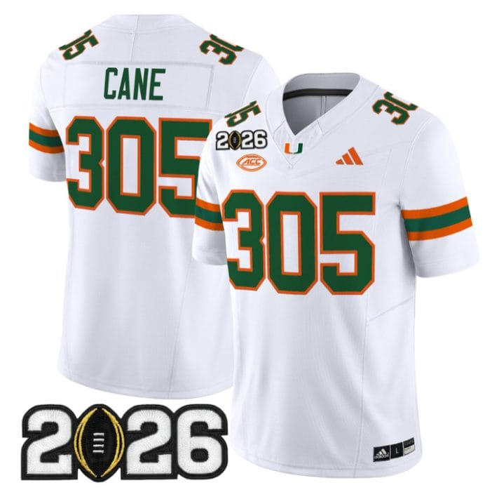 Cane Jersey #305 Miami Hurricanes 2026 CFP Final Patch Stitched Black - Image 5