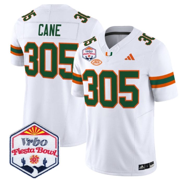 Cane Jersey #305 Miami Hurricanes 2026 Fiesta Bow Patch Stitched - Image 5