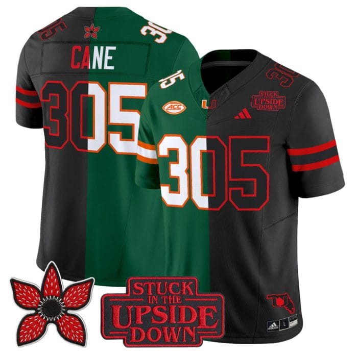 Cane Jersey #305 Miami Hurricanes Upside Down Edition Stitched