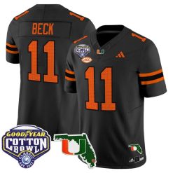 Carson Beck Jersey #11 Miami Hurricanes 2025 Cotton Bowl Florida Patch Stitched
