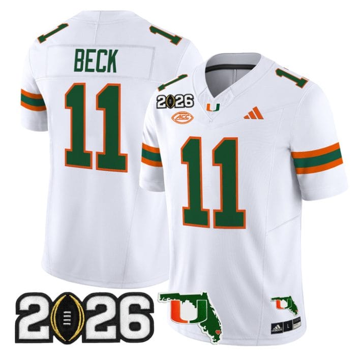 Carson Beck Jersey #11 Miami Hurricanes 2026 CFP Final Florida Stitched - Image 5