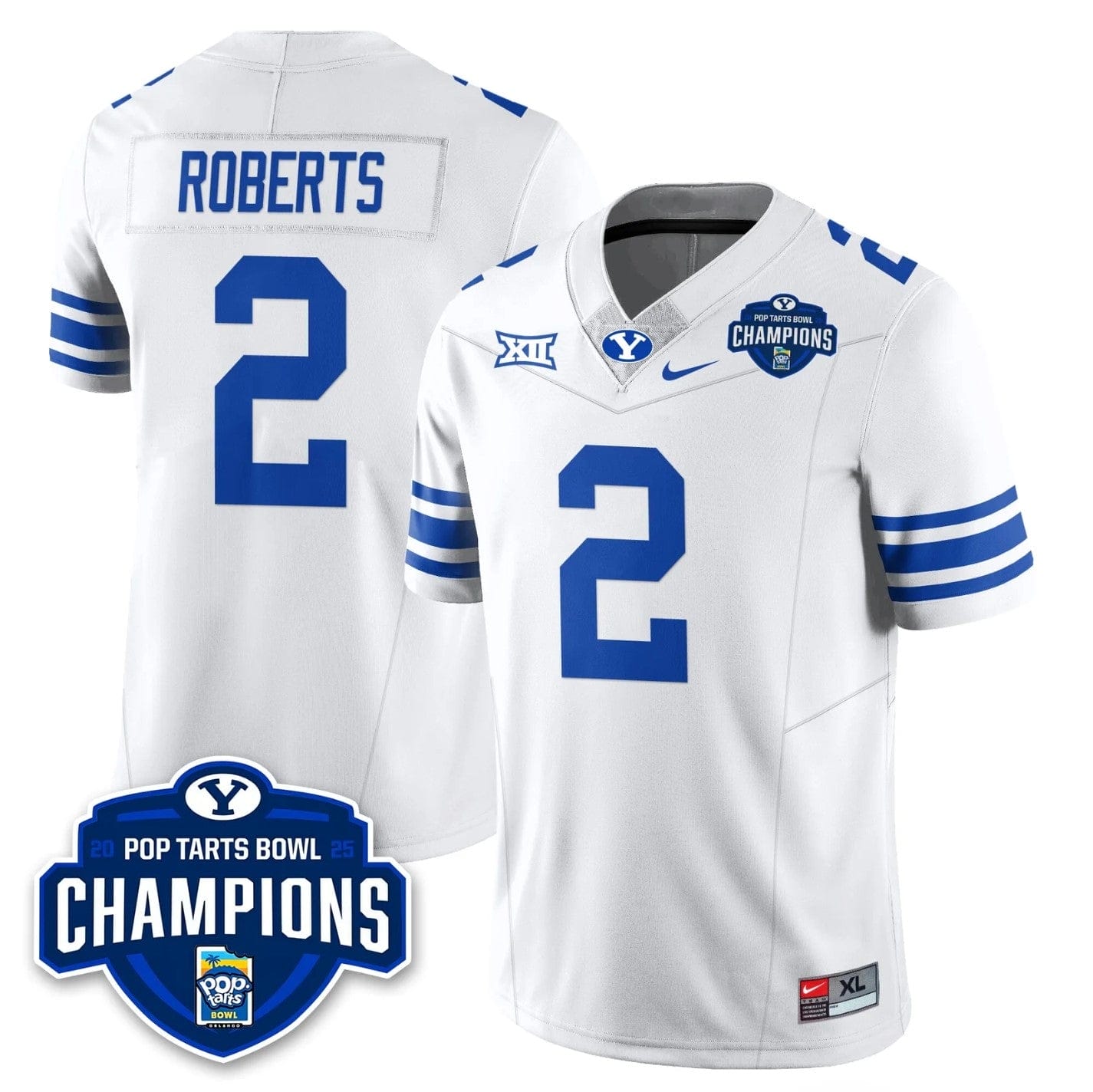 Chase Roberts Jersey #2 BYU Cougars 2025 Pop-Tarts Bowl Champions Stitched - Image 5