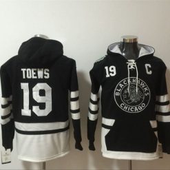 Chicago Blackhawks #19 Jonathan Toews Pullover Hoodie Black
