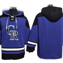 Colorado Rockies Purple Ageless Must-Have Lace-Up Pullover Hoodie