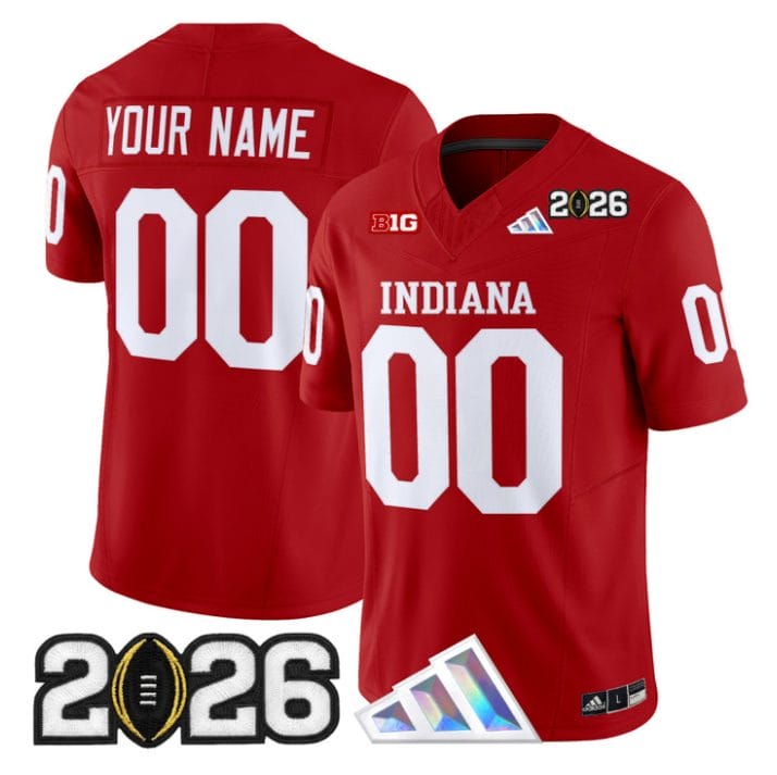 Custom Indiana Hoosiers Jerey 2026 CFP Final Patch V3 Stitched - Image 4