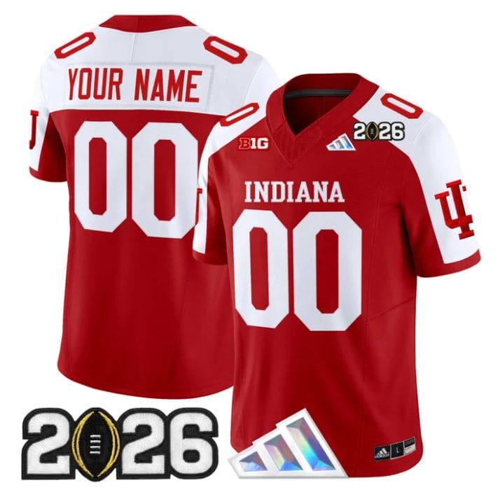 Custom Indiana Hoosiers Jerey 2026 CFP Final Patch V3 Stitched - Image 3