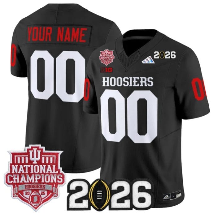 Custom Indiana Hoosiers Jersey 2025 National Champions 2026 Patch Stitched - Image 2