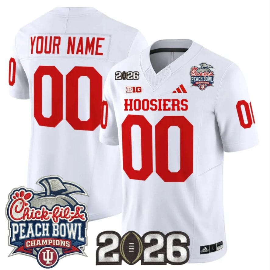 Custom Indiana Hoosiers Jersey Peach Bowl Champions 2026 CFP Finals Stitched - Image 5