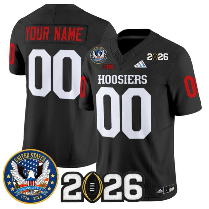 Custom Indiana Hoosiers Jersey United States 250th Patch 2026 Stitched - Image 2