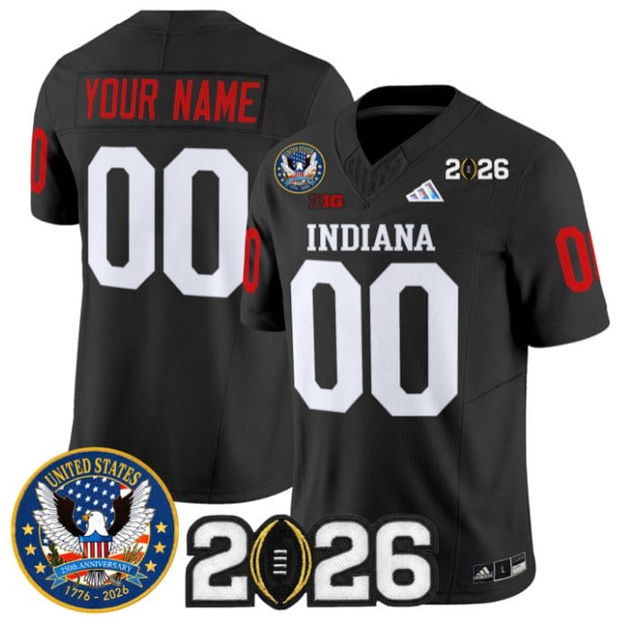 Custom Indiana Hoosiers Jersey United States 250th Patch V2 Stitched - Image 2