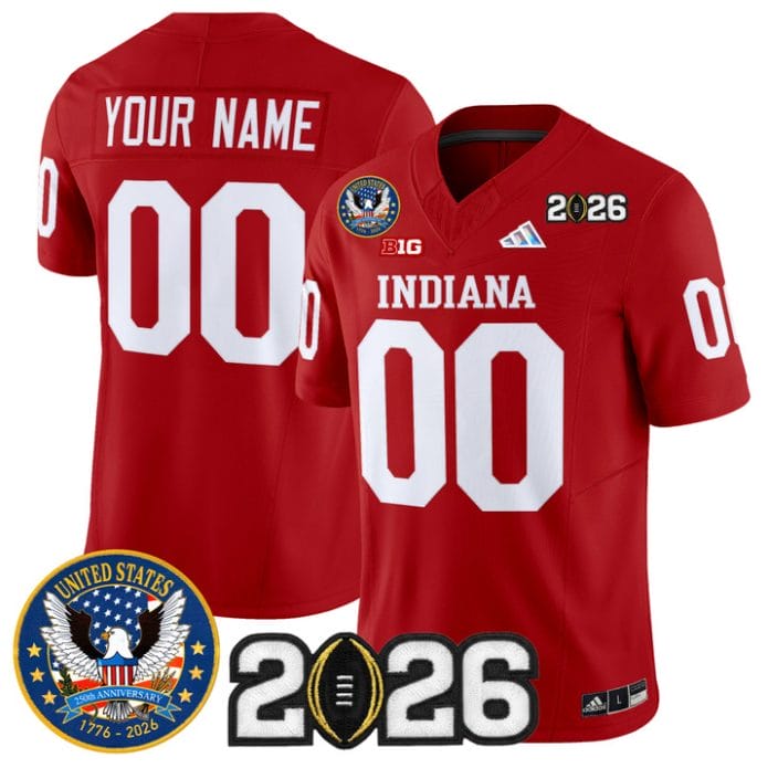 Custom Indiana Hoosiers Jersey United States 250th Patch V2 Stitched - Image 4