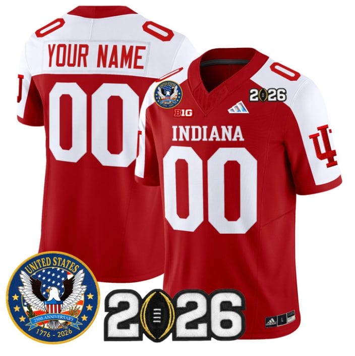 Custom Indiana Hoosiers Jersey United States 250th Patch V2 Stitched - Image 3