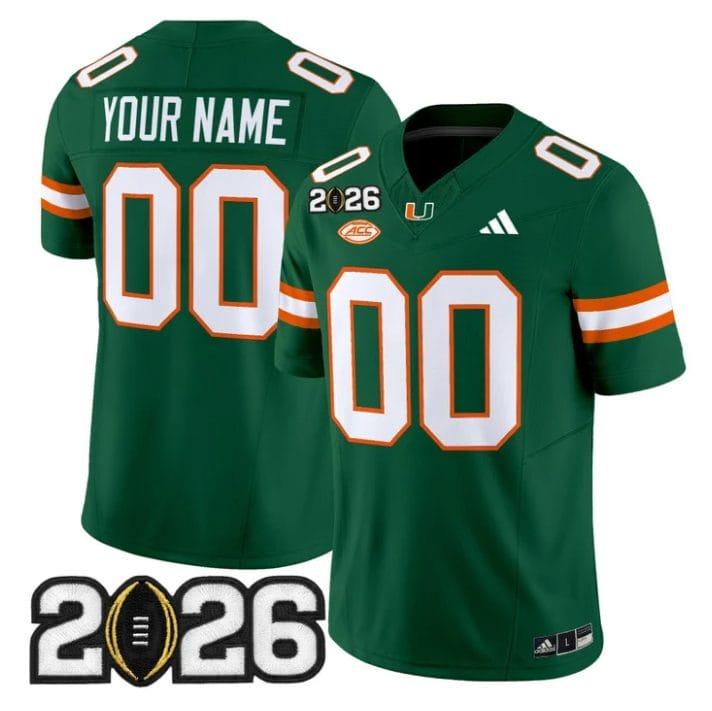 Custom Miami Hurricanes Jersey 2026 CFP Final Patch Limited Stitched Black - Image 2
