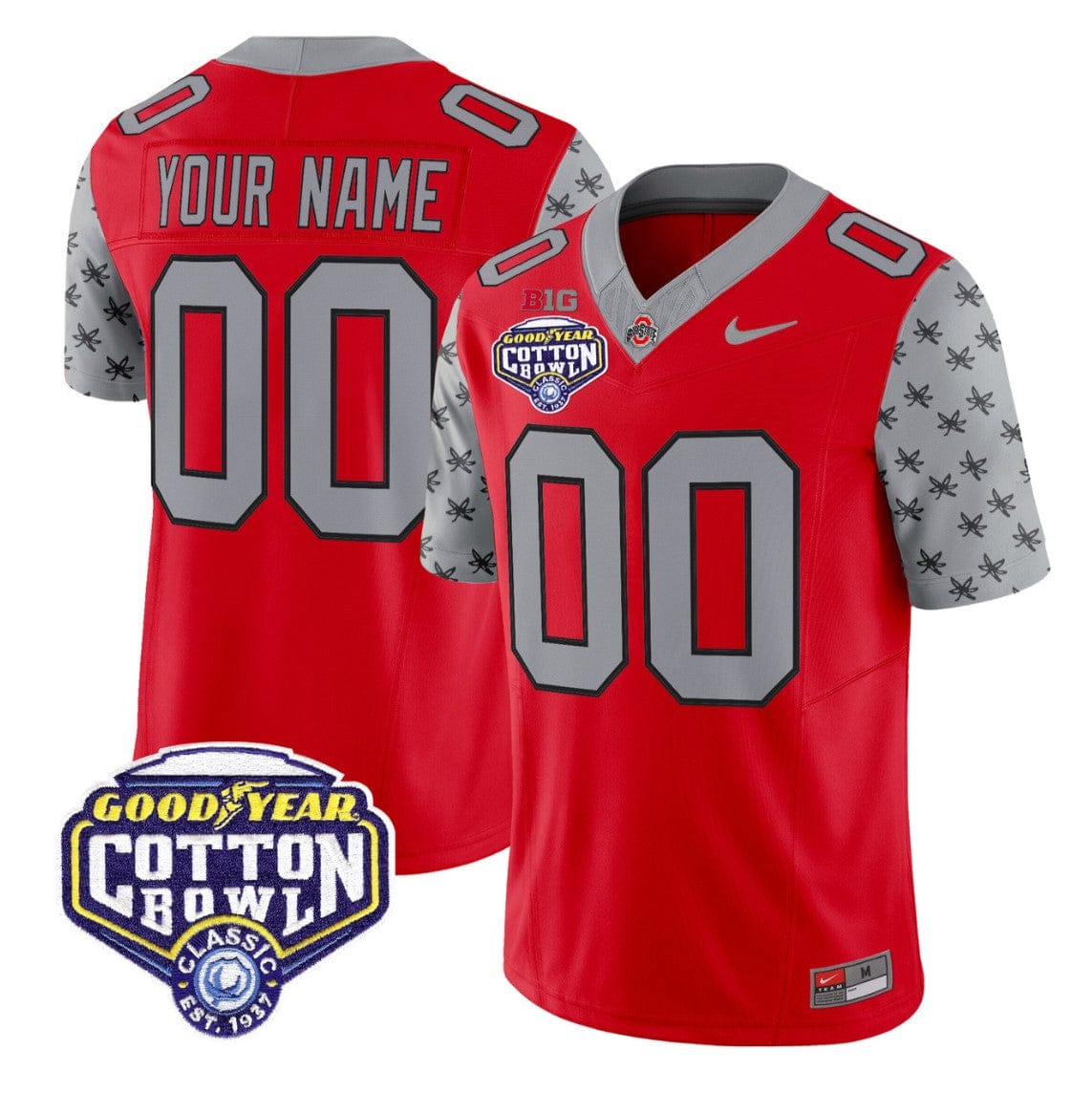 Custom Ohio State Jersey Name, Number 2025 Cotton Bowl Patch Stitched - Image 2