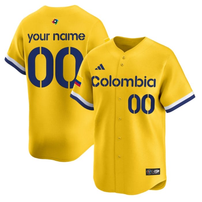 Custom Team Colombia Jersey 2026 World Baseball Classic Vapor Stitched - Image 2