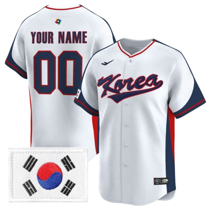 Custom Team Korea Jersey 2026 World Baseball Classic Premier Stitched - Image 2