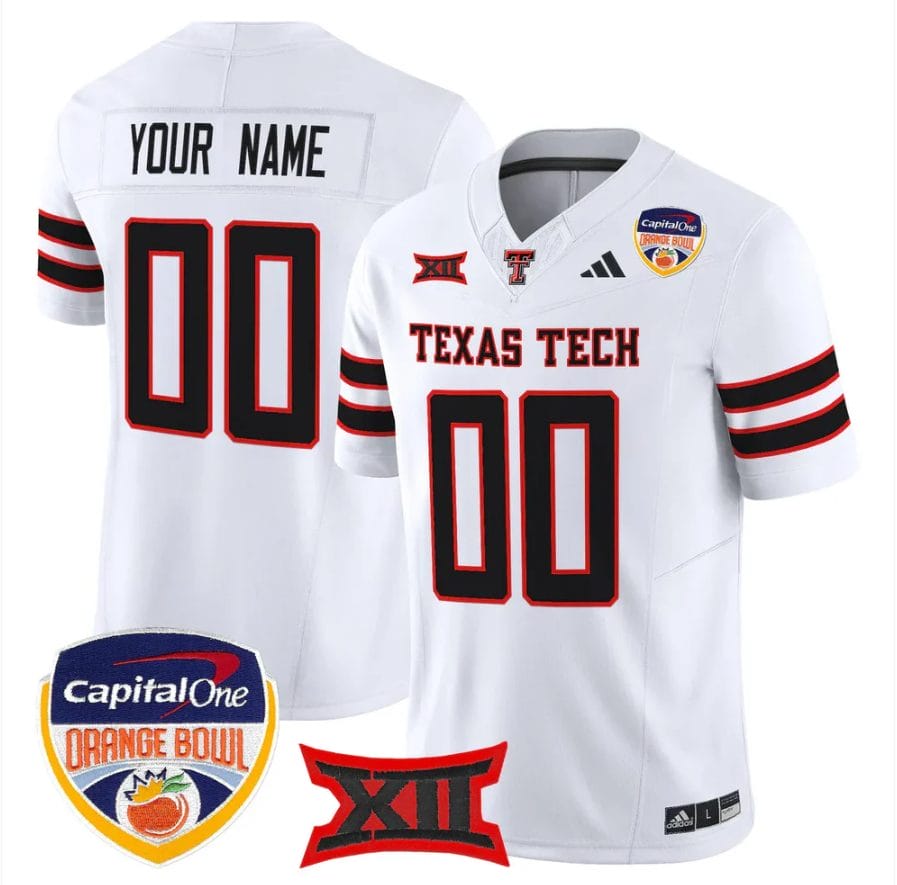 Custom Texas Tech Red Raiders Jersey 2025 Orange Bowl V2 Limited Stitched - Image 5