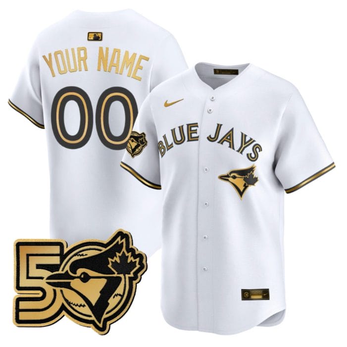 Custom Toronto Blue Jays Jersey Name, Number 50 Seasons Stitched - Image 4