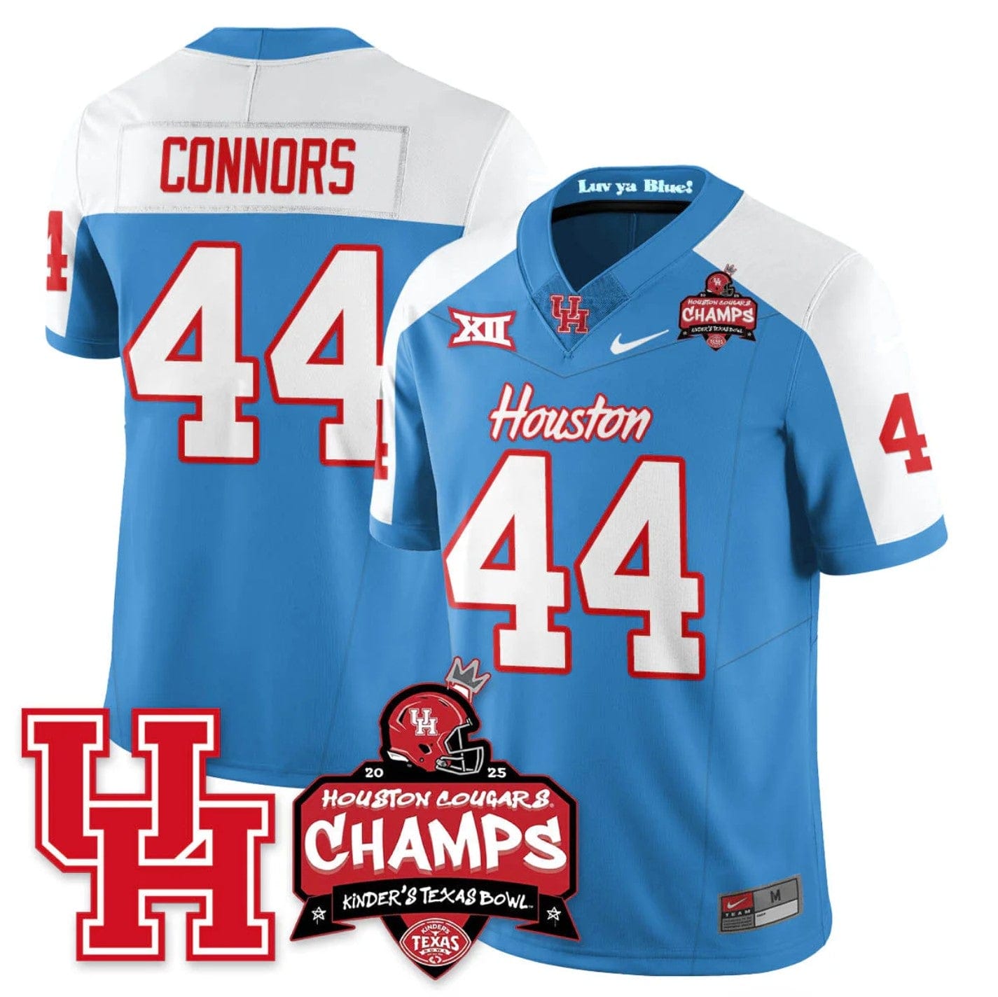 Alternative view of Dean Connors Jersey #44 Houston Cougar 2025 Texas Bowl Champions Stitched