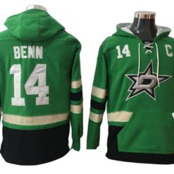 Dallas Stars #14 Jamie Benn Green One Front Pocket Pullover Hoodie