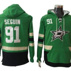 Dallas Stars #91 Tyler Seguin Green One Front Pocket Pullover Hoodie
