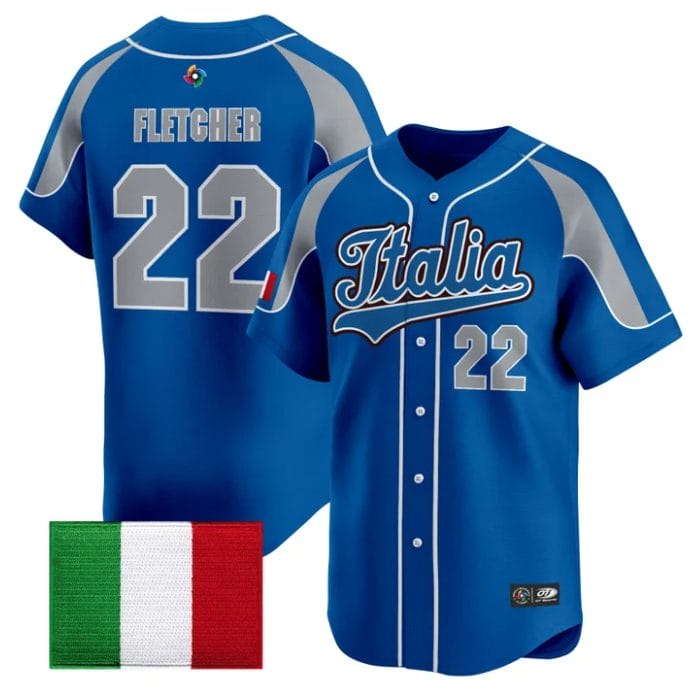 Alternative view of David Fletcher Jersey #22 Team Italy 2026 World Baseball Classic Stitched