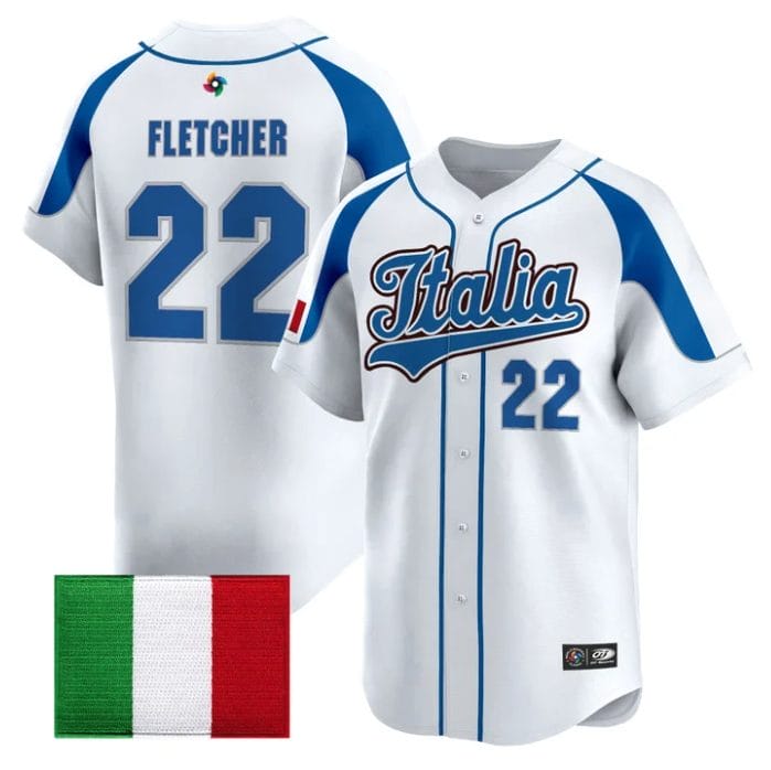 David Fletcher Jersey #22 Team Italy 2026 World Baseball Classic Stitched - Image 3