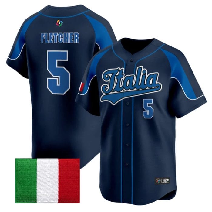 Dominic Fletcher Jersey #5 Team Italy 2026 World Baseball Classic Stitched