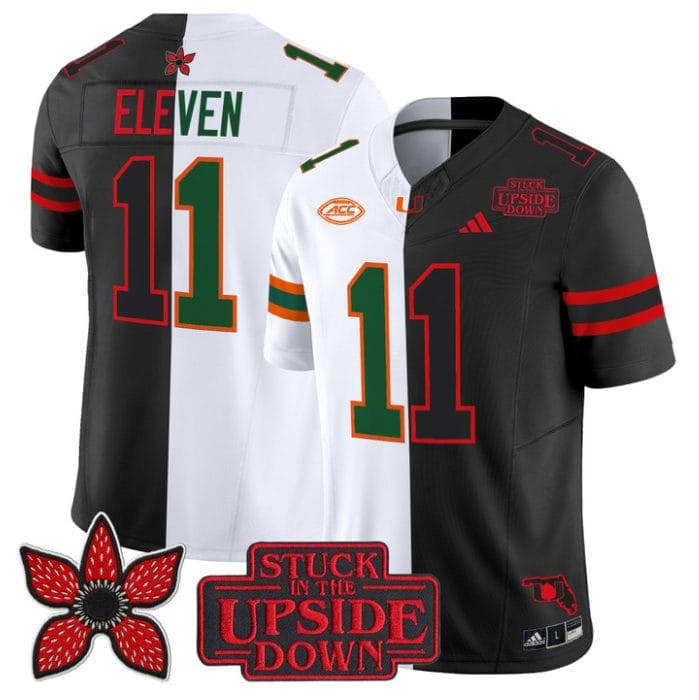 Eleven Jersey #11 Miami Hurricanes Upside Down Edition Stitched - Image 3
