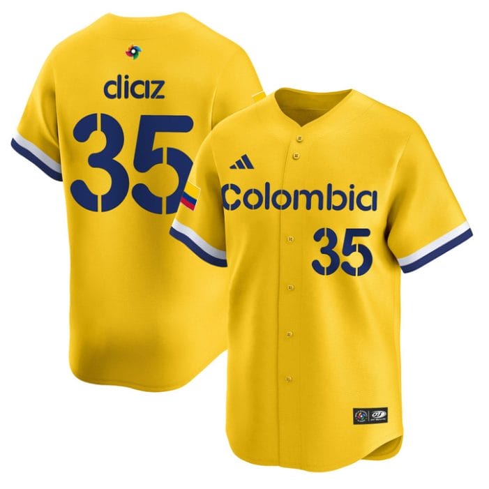 Alternative view of Elias Diaz Jersey #35 Colombia 2026 World Baseball Classic Stitched