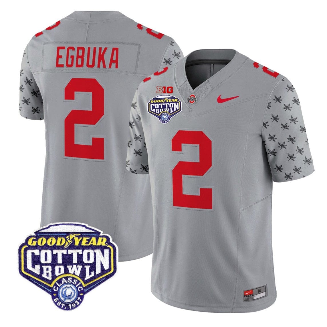 Emeka Egbuka Jersey #2 Ohio State 2025 Cotton Bowl Patch Stitched - Image 3
