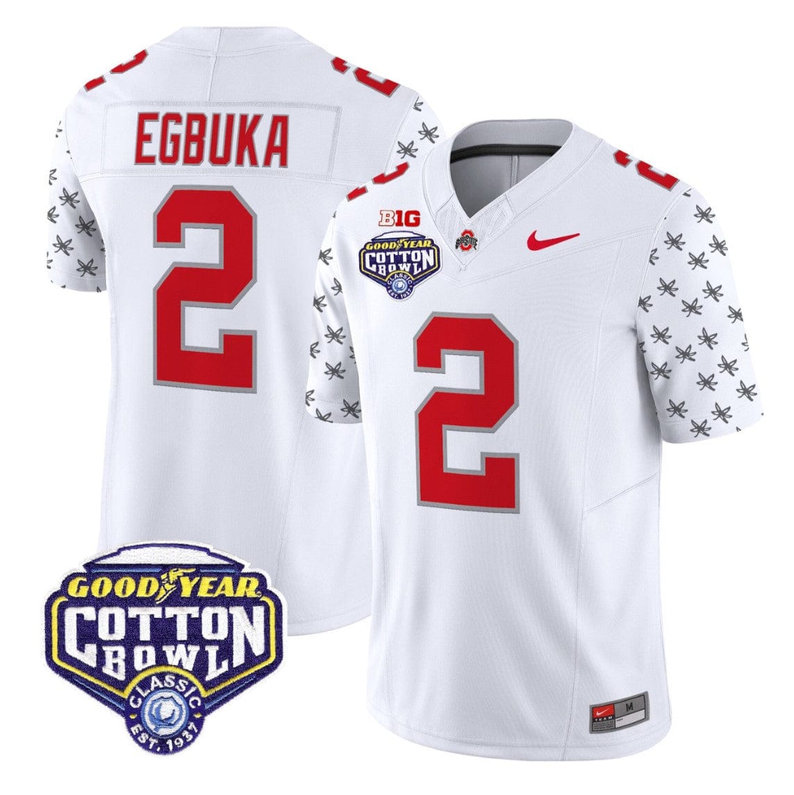 Emeka Egbuka Jersey #2 Ohio State 2025 Cotton Bowl Patch Stitched - Image 5