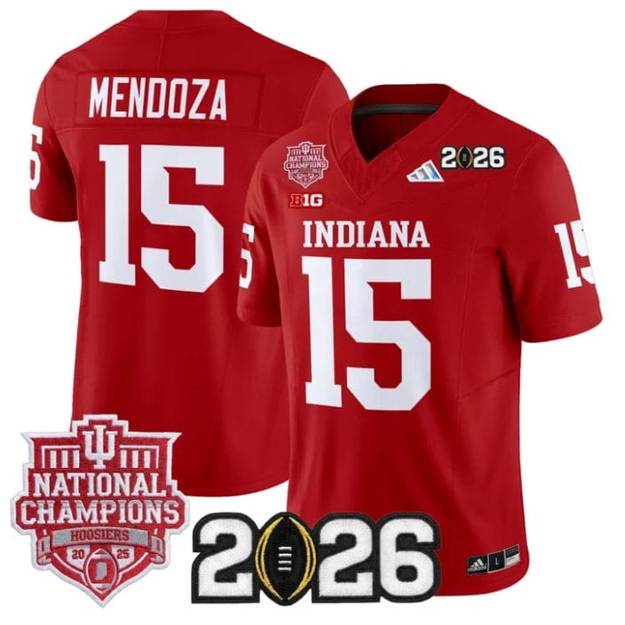 Fernando Mendoza Jersey #15 Hoosiers 2025 National Champions 2026 Patch - Image 4