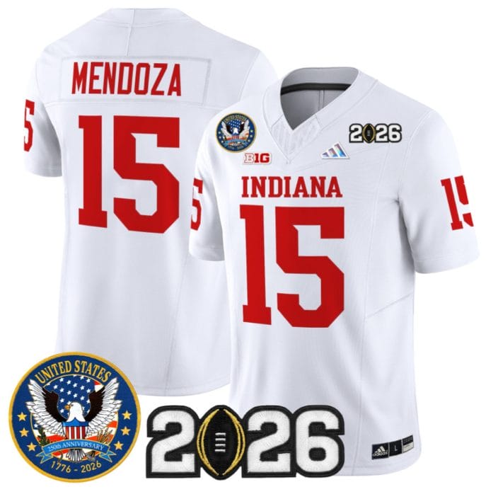 Fernando Mendoza Jersey #15 Hoosiers United States 250th V2 Stitched - Image 5