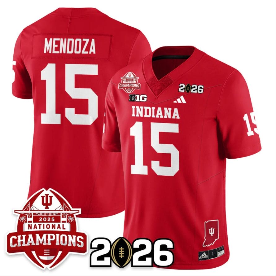 Fernando Mendoza Jersey #15 Indiana Hoosiers 2025 National Champions V2 Stitched - Image 4