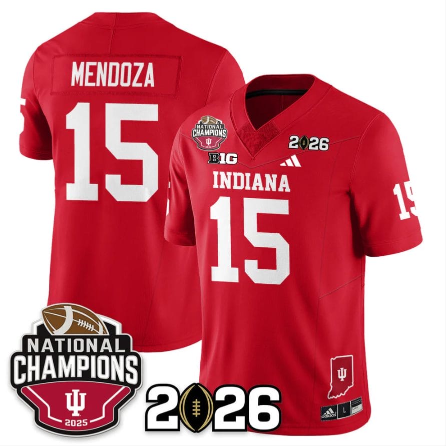 Fernando Mendoza Jersey #15 Indiana Hoosiers 2025 National Champions V3 Stitched - Image 4