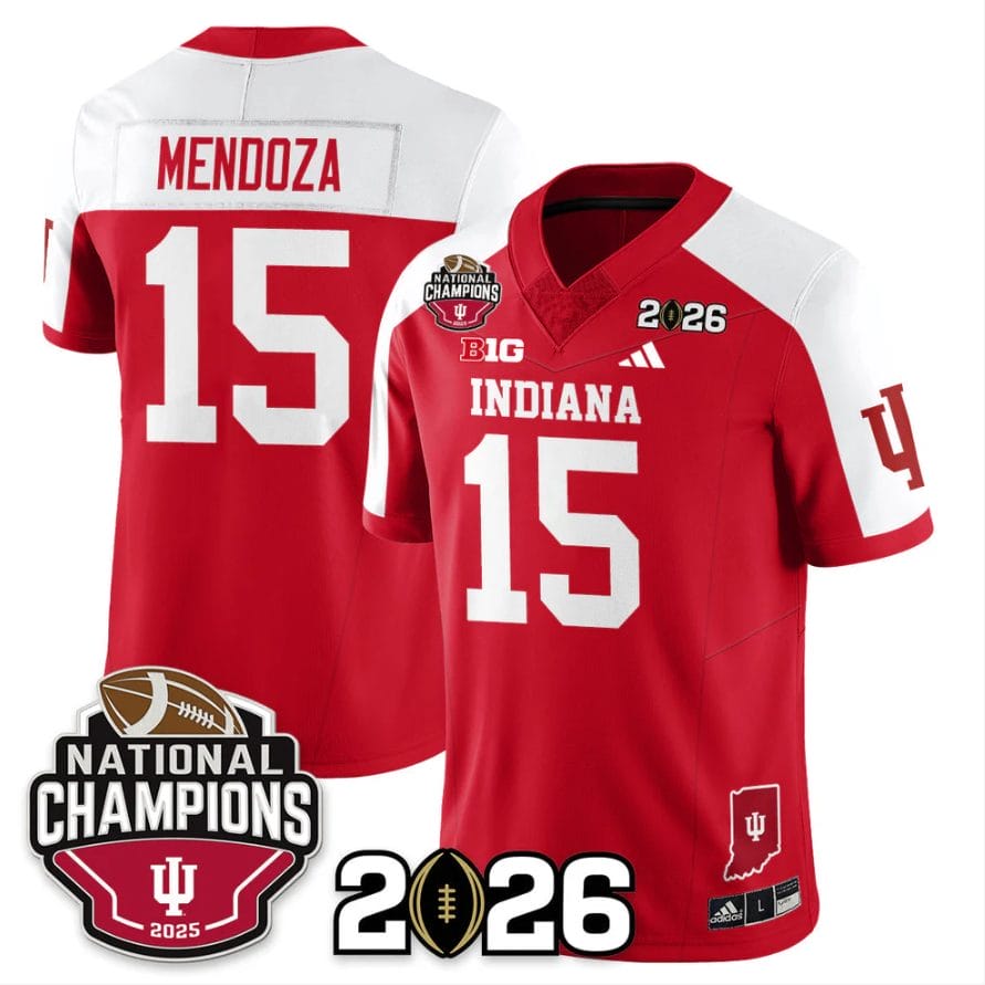 Fernando Mendoza Jersey #15 Indiana Hoosiers 2025 National Champions V3 Stitched - Image 3