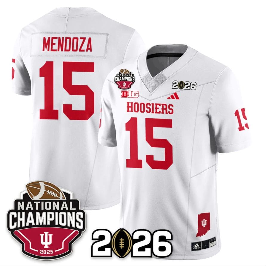 Fernando Mendoza Jersey #15 Indiana Hoosiers 2025 National Champions V3 Stitched - Image 5