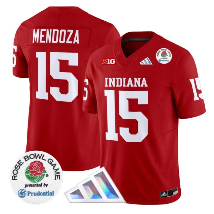 Fernando Mendoza Jersey #15 Indiana Hoosiers 2025 Rose Bowl V2 Stitched - Image 4