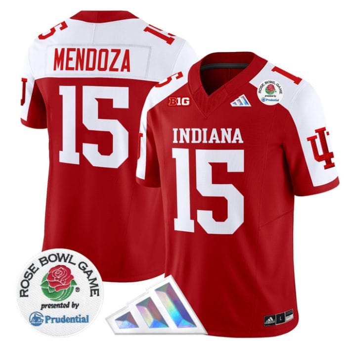 Fernando Mendoza Jersey #15 Indiana Hoosiers 2025 Rose Bowl V2 Stitched - Image 3