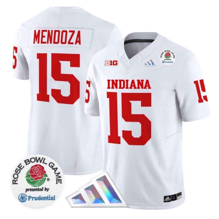 Fernando Mendoza Jersey #15 Indiana Hoosiers 2025 Rose Bowl V2 Stitched - Image 5